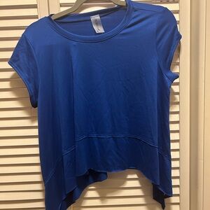 Chic Blue Short Sleeve Women's Top